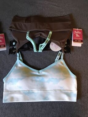 Justice Girls Training Bra Bundle Size 30 NWT Seamless Racerback 2-Pack